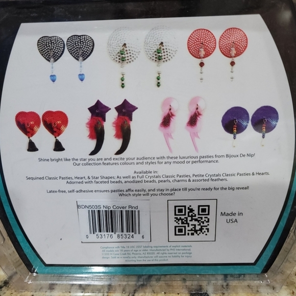 2️⃣9️⃣ Latex Free Adhesive Nip Covers Pasties Self Adhesive White Purple… - Picture 4 of 5